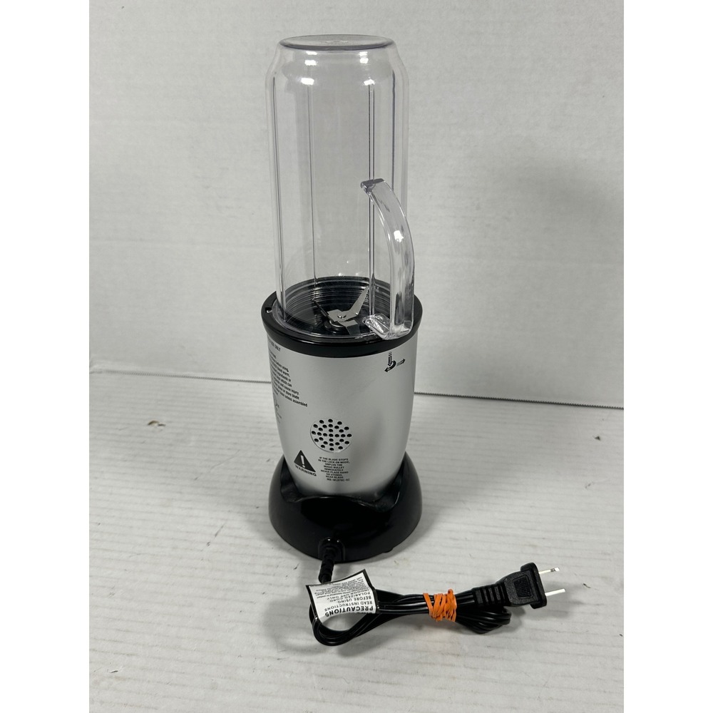 Magic Bullet Personal Blender Silver Black MB-WL076C-02 with Tall Handle Cup - Picture 3 of 12